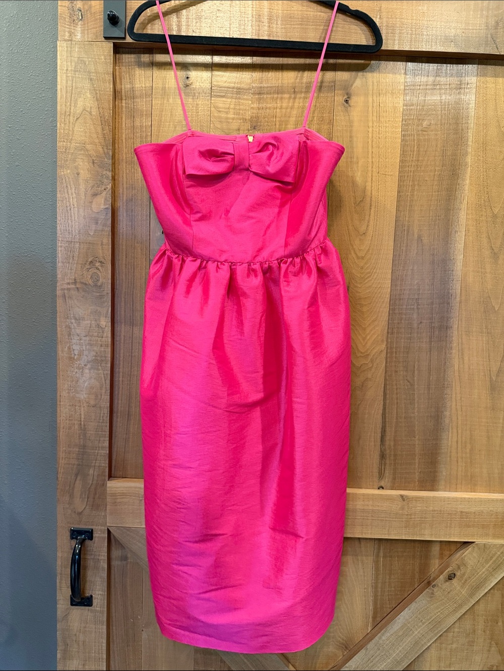 CeCe Hot Pink Bow-Front Strapless Dress